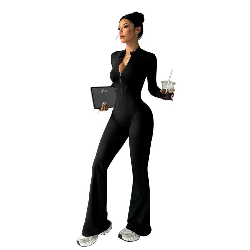 Zipper Fitness Jumpsuit