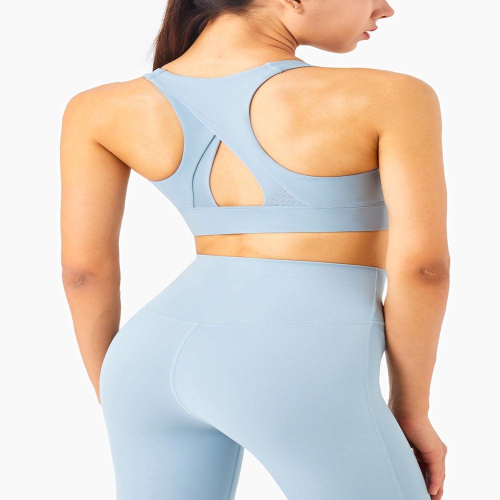 Mesh Stitch Yoga Sports Bra for Women