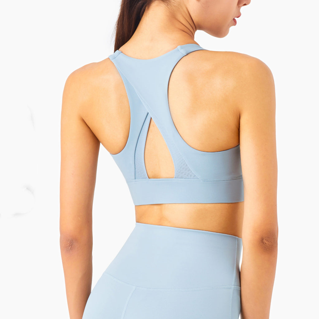 Mesh Stitch Yoga Sports Bra for Women